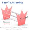 Acrylic Headband Holder Organizer Pink Crown Jewelry Display Stand Hairband Hair Hoop Display Stand for Girls Women