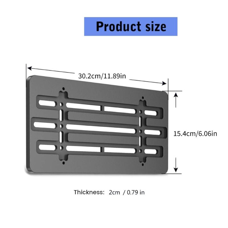 Universal Car Front Bumper License Plate Bracket for SUV Truck Mounting Kit with Screws & Screwdriver Easy Installation