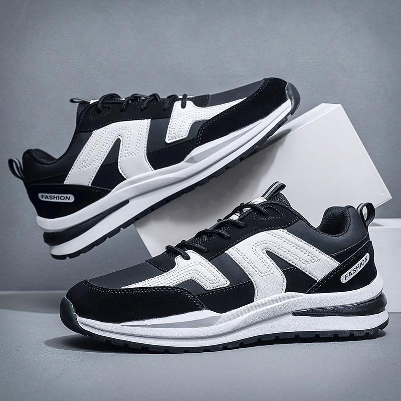 Velká velikost 47 Pánské tenisky Pohodlné běžecké boty Kůže Lehké Venkovní Protiskluzové Sportovní Atletické Tréninkové boty