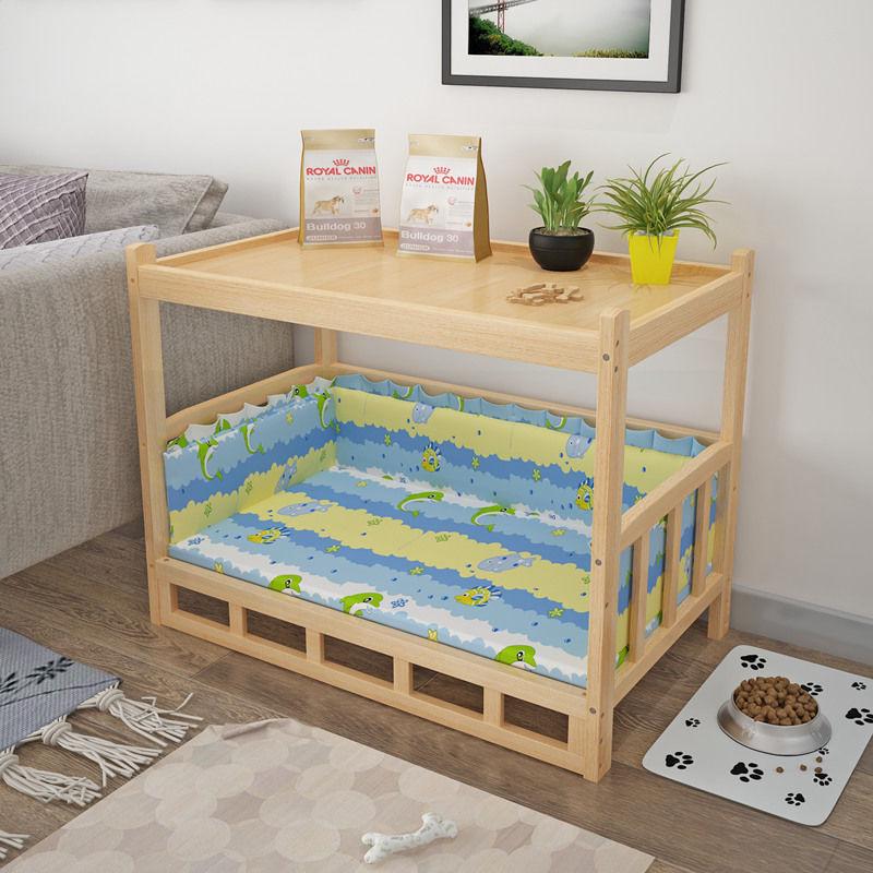 All-Season Wooden Pet Bed: Removable, Washable Dog/Cat House for Large Breeds