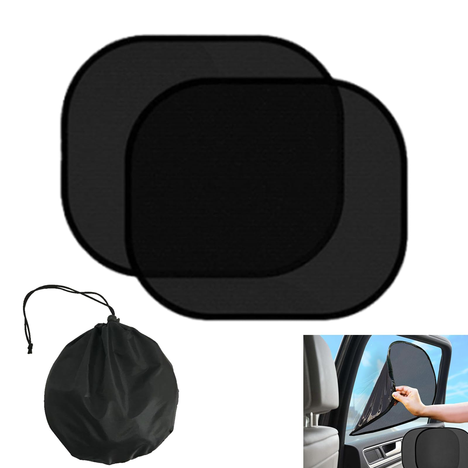 

Sun Shade Car Sun Shade Car Sun Shade, Static Adsorption, Light Shielding Insulation, Car 44×38cm чёрный