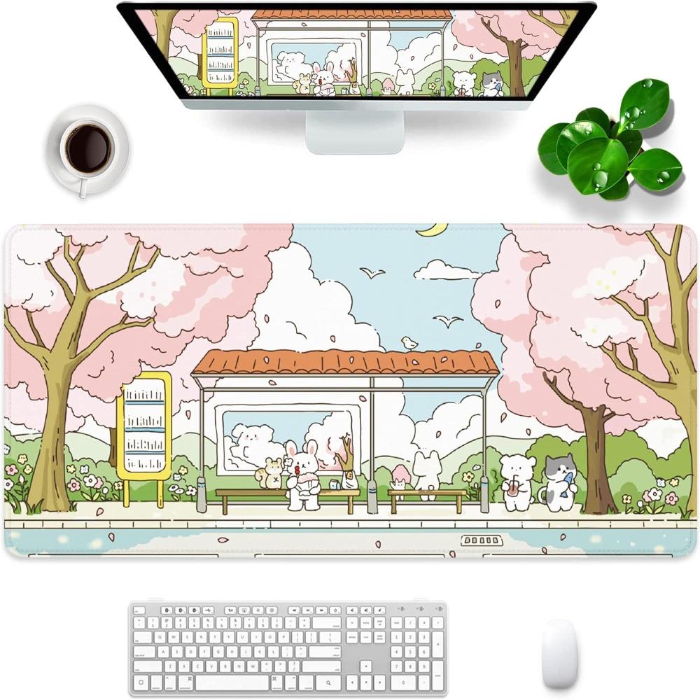 

Super Size Gaming Mouse Pad Multi-color Artsy Table Mat Office Little Rabbit Mouse Pad