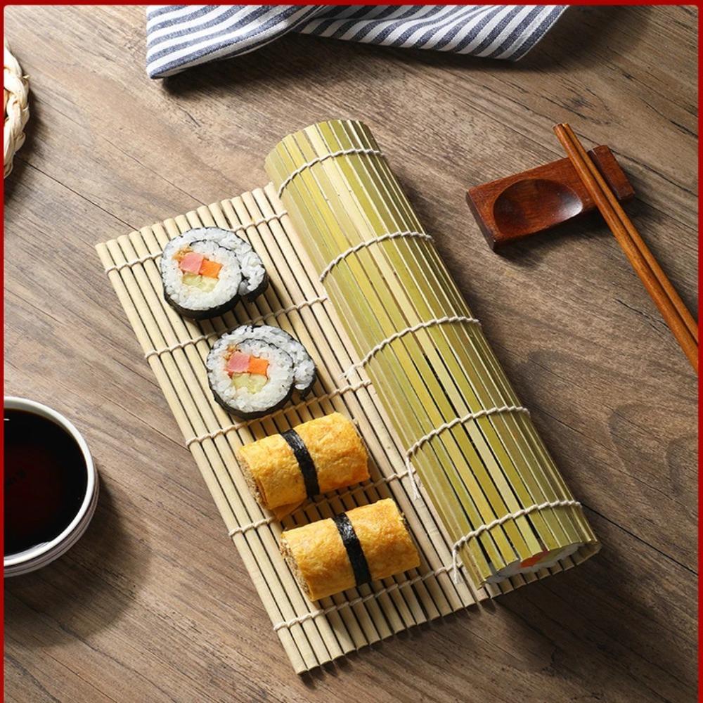 Japanese Style Green Sushi Rolling Curtain Bamboo Sushi Mold Household Sushi Scroll Mat Rice