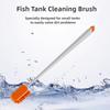 Long Handle Double Head Cleaning Brushes Plastic Aquarium Glass Algae Cleaner Removal Corner Gap Cleaning Tools for Fish Tank
