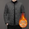 Autumn Winter Solid Color Cotton Jacket Stand Collar Long Sleeve Quilted Padded Thickened