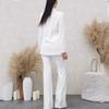 Luxury White Suits Women Formal Party Beaded Prom Blazer Singel Breasted Jacket Pants 2 Pieces Mother Of Bride Dress