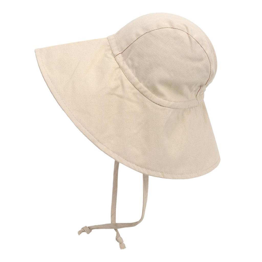 Baby Sun Hat UPF 50+ Cotton Wide Brim UV Protection Strap Lightweight Travel Beach Cap for Boys Girls Stylish Summer Bucket Hat