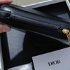 Dior Custodia Nera con Zip per Occhiali da Sole in Pelle