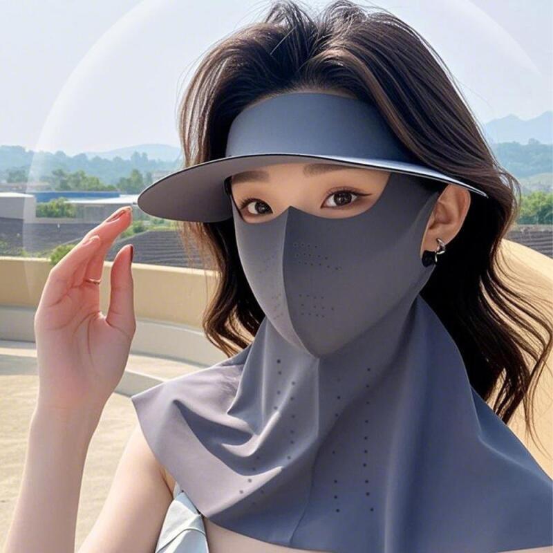 Women's Sun Cap Sunblock Face Mask