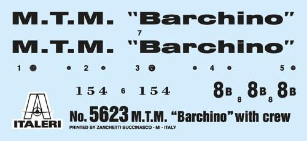 PLATZ Italeri Scale WWII Italian MTM Type Bomber Boat with 2 Crew Plastic Model Kit IT5623 1/35 Figures, (Ship)