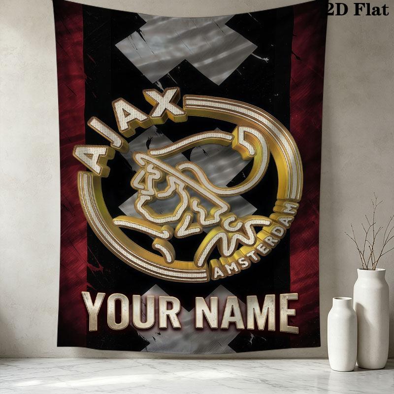 Afc Ajax Wall Hanging Printed Fabric Blanket Decorative Tapestries for Bedroom Living Room Home Decor