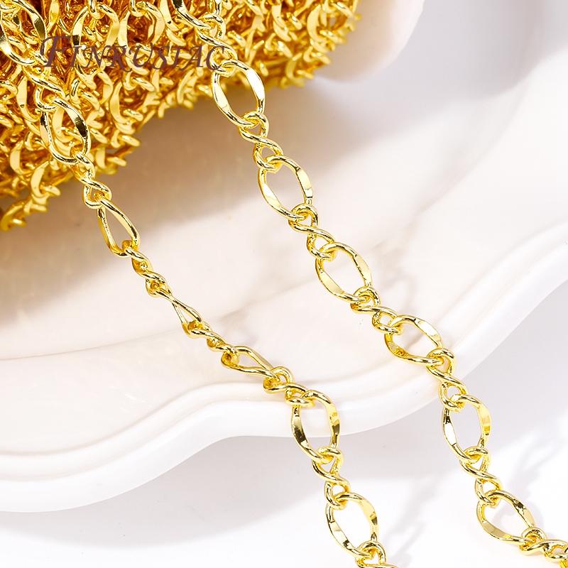 Wholesale 18K Gold Plated Bulk Metal Chains For Earring Necklace Accessories High Quality Jewelry Chains DIY Jewelry Findings