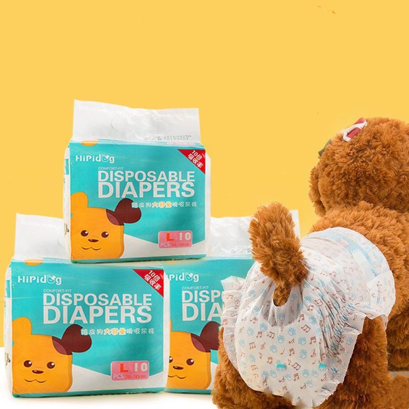 10/12PCS/pack Super Absorption Physiological Pants Dog Diapers For Dogs Pet Female Dog Disposable Leakproof Nappies Puppy
