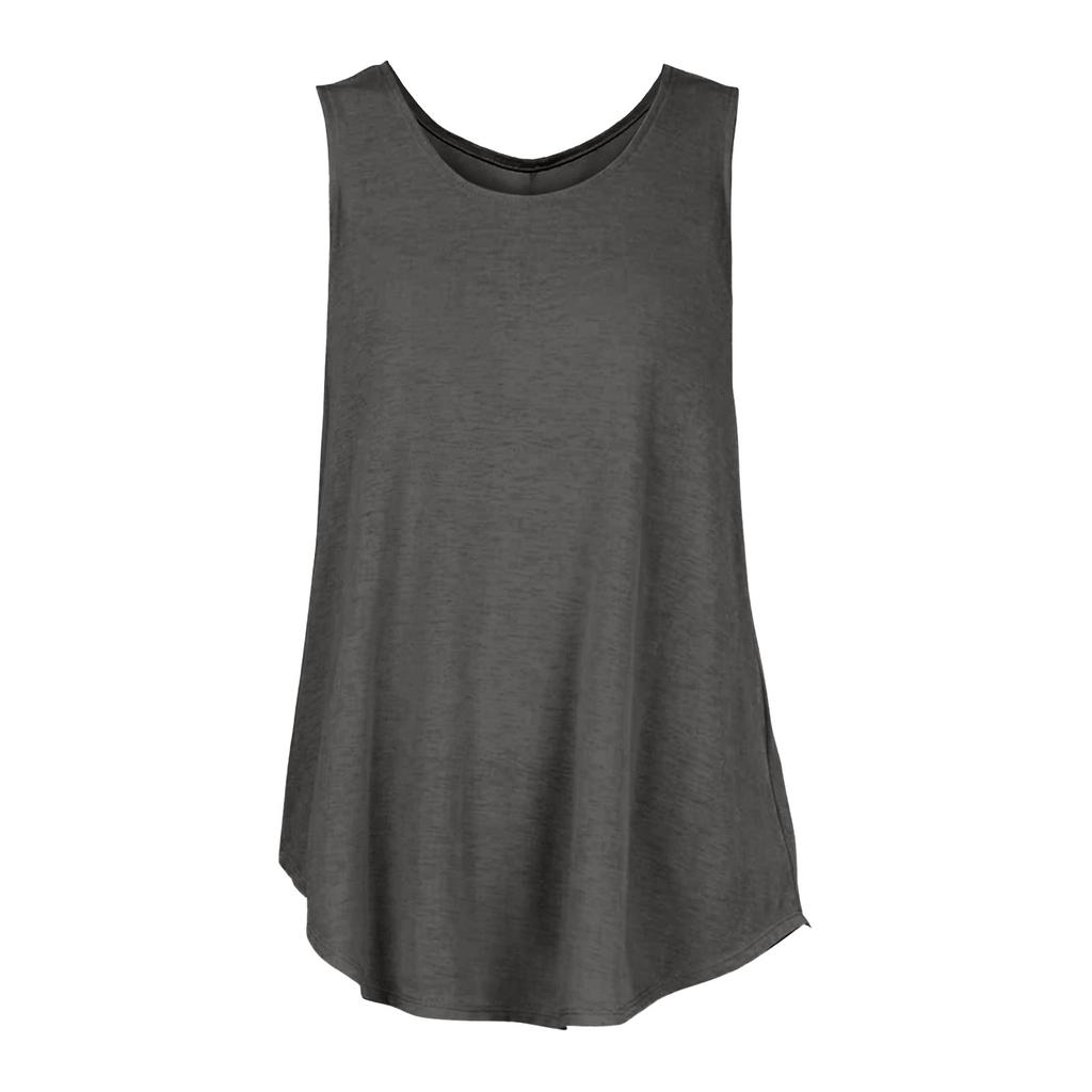 Women's Fashion Summer Soft  Sleeveless Loose T-Shirt Tank Blouse Top