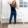 Ethno T-shirt with an Embroidered Ornament for Women.