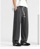 Men's Korean Relaxed Wide-Leg Velvet Sweatpants for Autumn and Winter