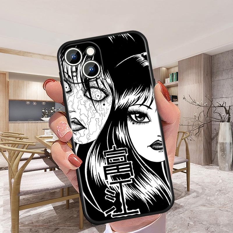 For Apple iPhone 13 12 mini 11 XS Pro Max XR 8 7 6S 6 5S 5 Plus Cover Junji Ito Tomie Soft Silicone Back Phone Case