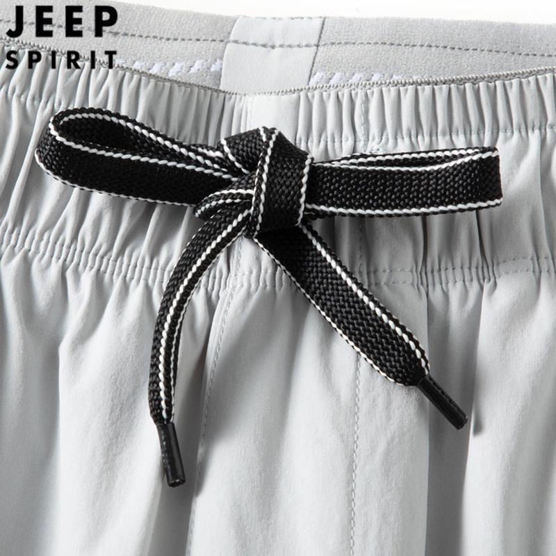 JEEP SPIRIT Men's Straight-Leg Elastic Waist Casual Pants