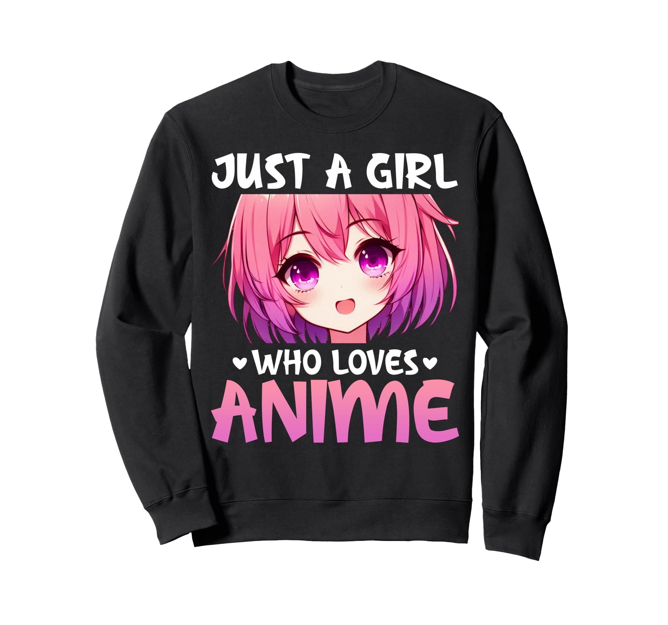 Cute anime merchandise for girls who love anime Japanese sweatshirt - чёрный