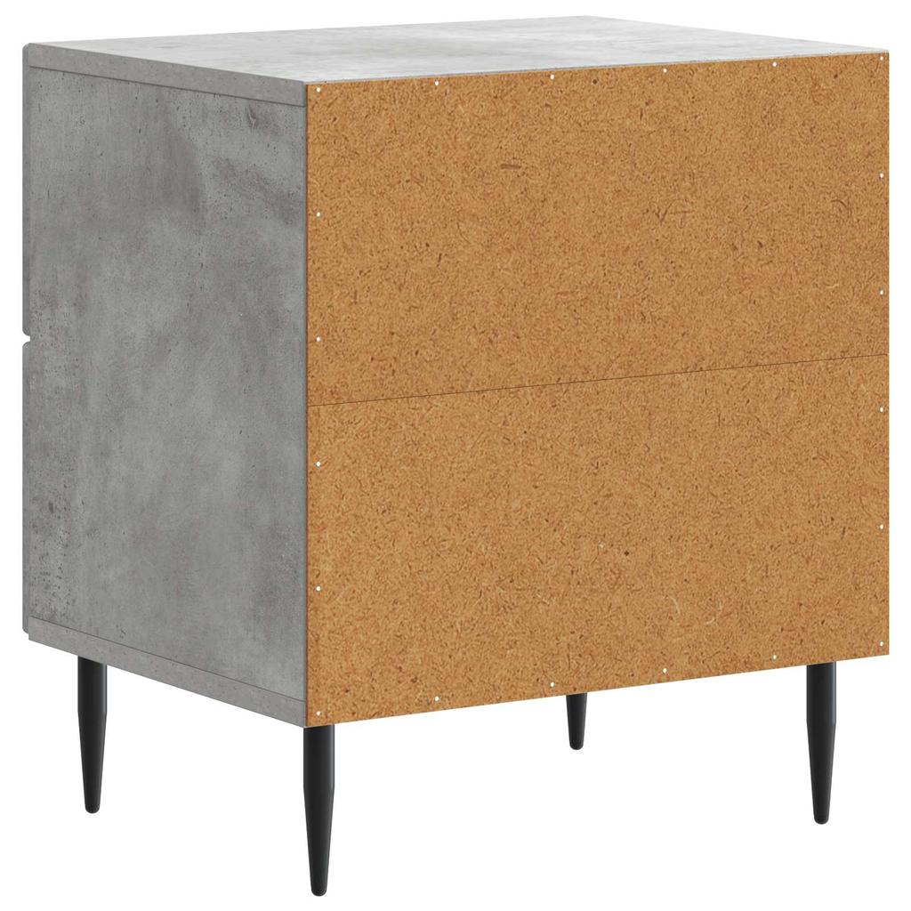 Nightstand Set of 2 Concrete Grey 43 x 34.5 x 47.5 cm Particleboard
