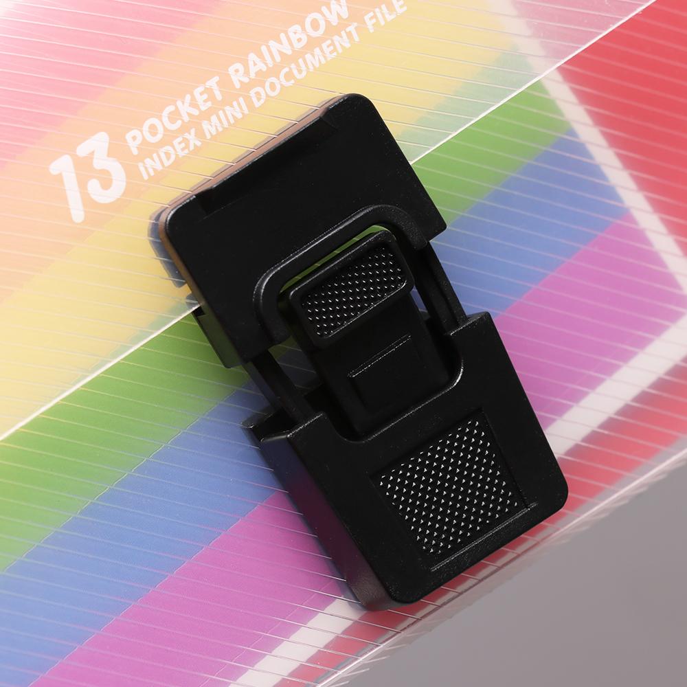 A6 School Plastic File Case 13 Pockets Paper Organizer Document Bag File Folder