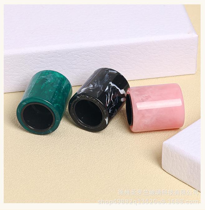 15mm Resin Perfume Bottle Cap, Hand-Polished Sphere & Cylinder Shape, Crimp Neck Spray Lid for Refillable Atomizer