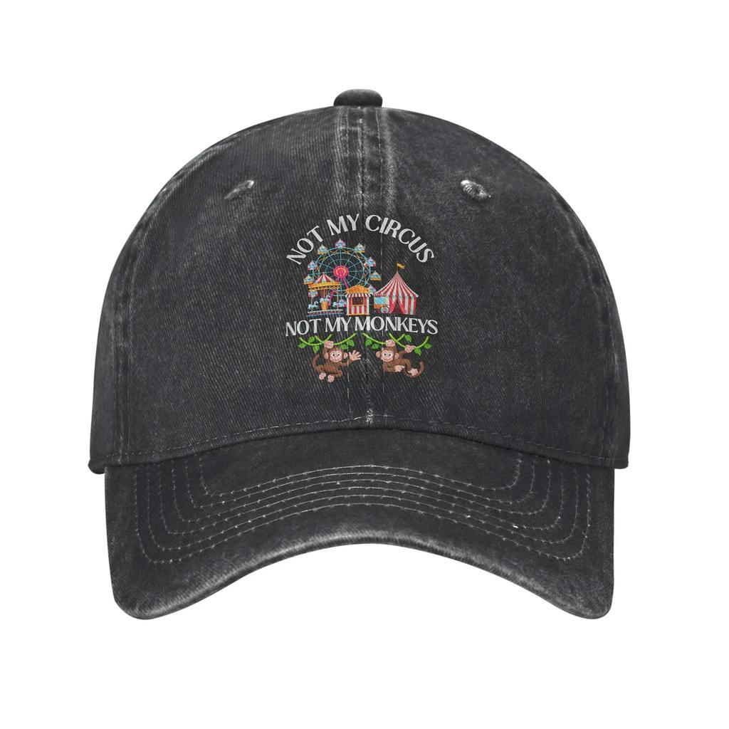 Not My Circus Not My Monkeys quotes Denim Fabric Cap Casual Baseball Caps Adjustable Hat Summer Unisex Baseball Hats