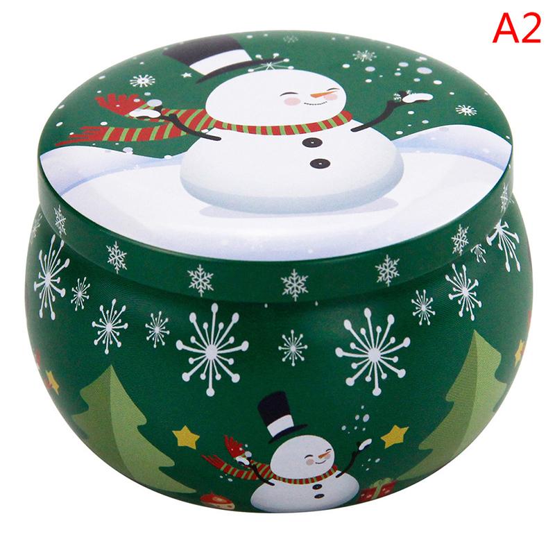 Christmas Candle Jar Christmas Scented Candle Tin Jar Wax Plant Candle Gift Box