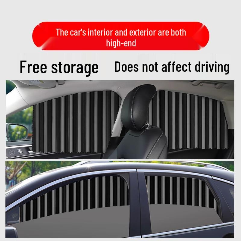 Retractable Magnetic Car Window Sunshade Curtain for Heat Insulation