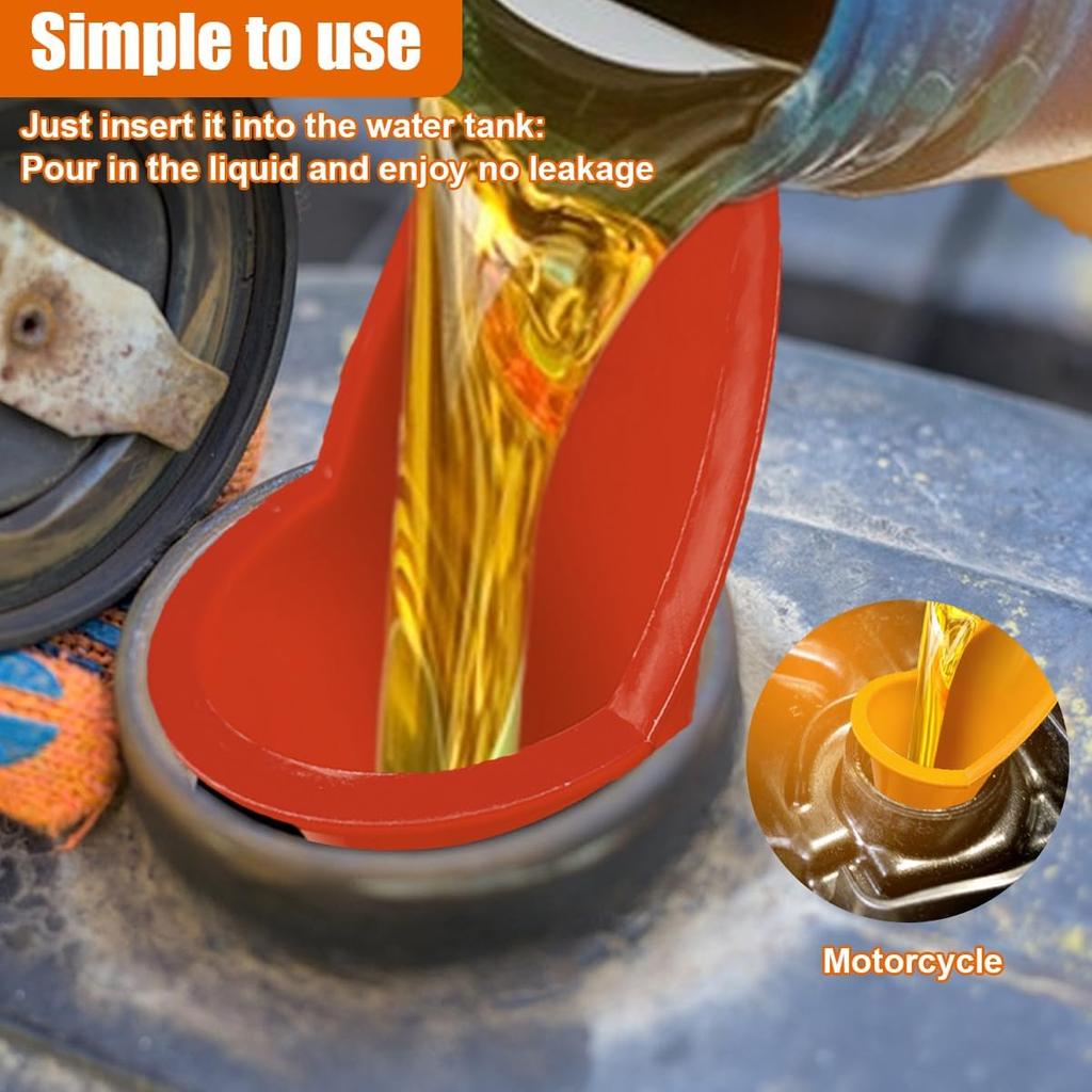 Long Neck Oil Funnel, Plastic Spill Saver Funnels, Multi-Function Funnel for All Automotive Oils, Water, Diesel Fuel, Lubricants, Engine Oils,