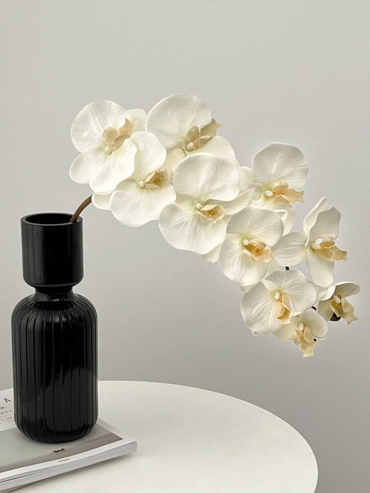 White Phalaenopsis Artificial Floral Arrangement - Realistic High-End Decorative Accent