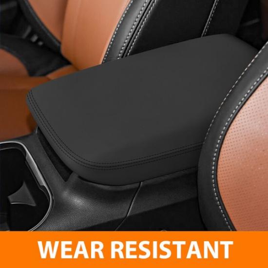 Center Console Lid Armrest Cover PVC Leather For Subaru Outback -2024 Black1