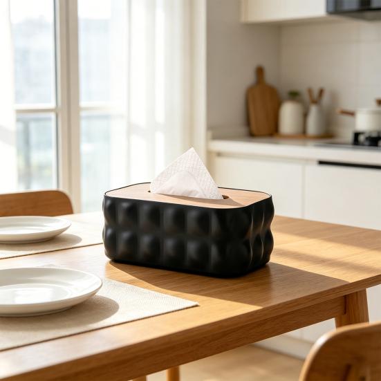 Taschentuchbox mit staubdichter, wasserdichter Abdeckung Moderner Stil Taschentuchbehälter für Zuhause, Büro, Badezimmer