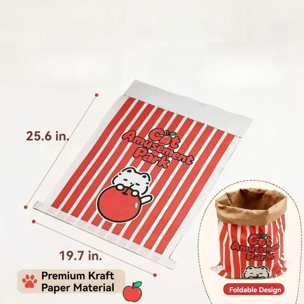 Hide-and-seek Kraft Paper Tunnel Chew Cat and Dog Kraft Paper Bag Creative Kraft Paper Cat Toy