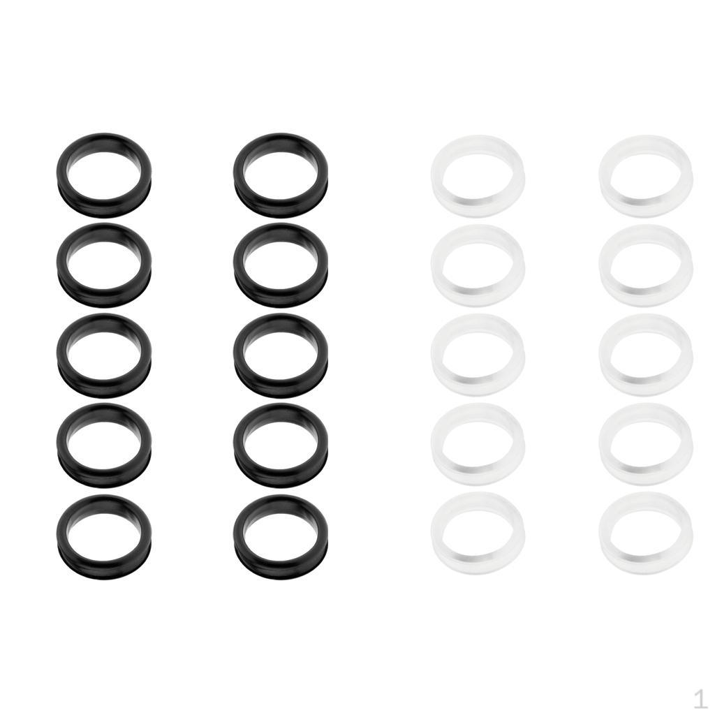 

Lot 20Pcs Soft Rubber Grips Inserts Sizer for Barber Hairdressing Shear s Black/Clear