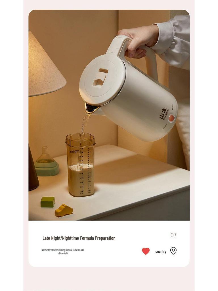 2.5L Smart Electric Kettle with Double Layer, Anti-Scald Design, Automatic Power-Off, and Keep Warm Feature