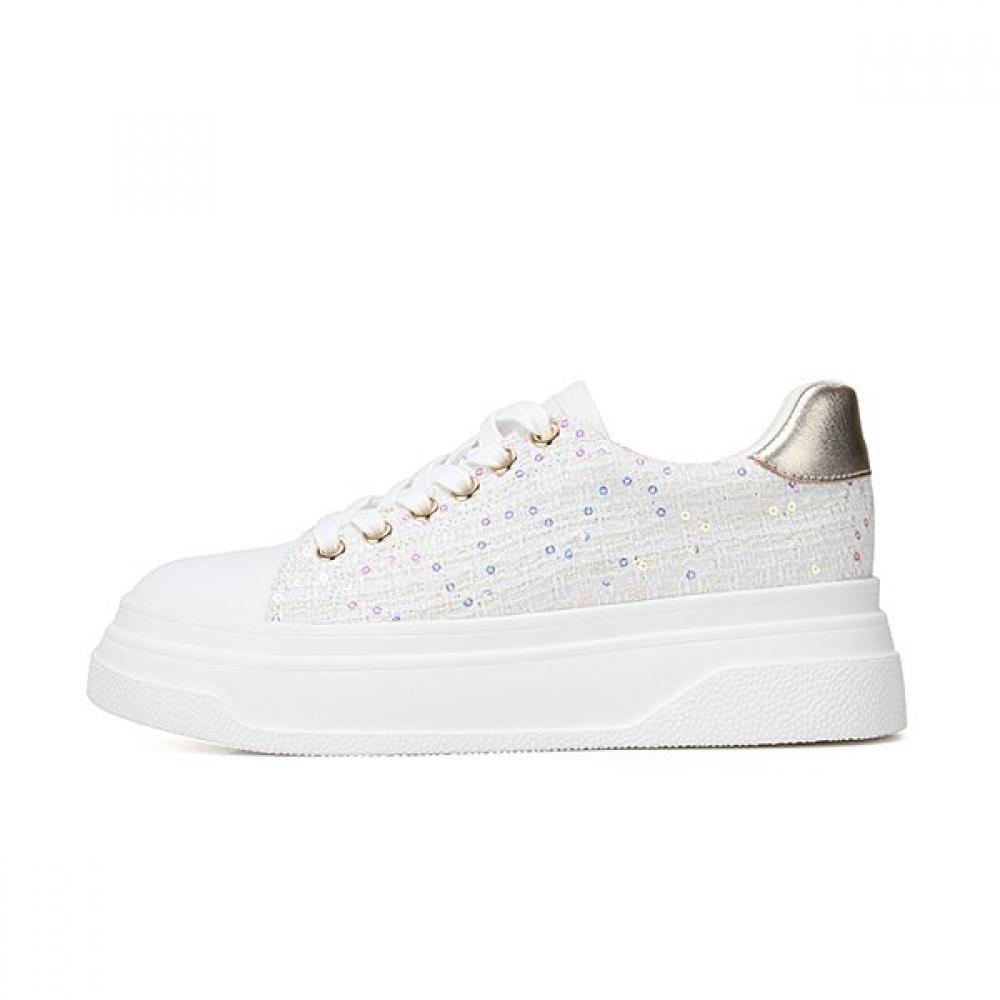 BARBARA Leather Sequin Tweed Women S SneakerS 6cm Bbh165iv