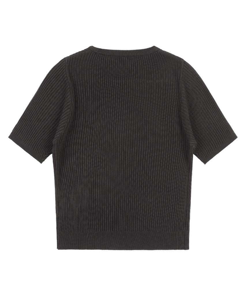 FANCY CLUB [Nf] Innocent Knit Tee_(Black)_F24Qb300