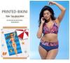 Ensemble Bikini Sexy Imprimé Grande Taille Européen et Américain - Maillot de Bain Deux Pièces pour Femme
