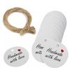 100pcs Paper Jewelry Packaging Blank Labels Display THANK YOU Tags Price Stickers With Rope Necklace Making Bracelet Supplies