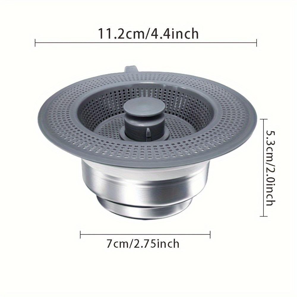 Kitchen Sink Strainer 304 Stainless Steel Leak Proof Plug and Pressure Design Core Fine Filter Safet Sink Drain Strainer