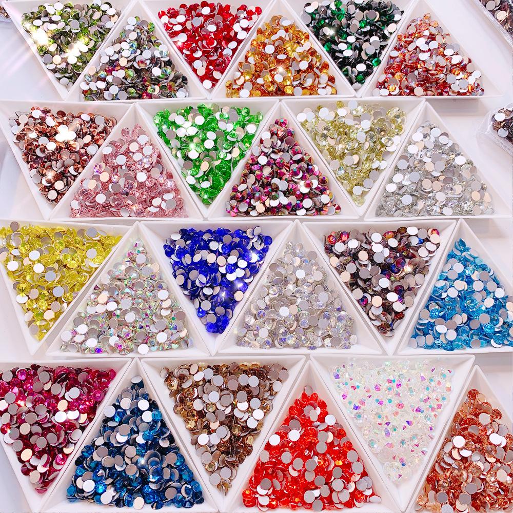 Super Flash Crystal Colored Diamond Nail Glass Diamond, Guomao Flat Bottom A Diamond, Mobile Phone Case Diy Filling Accessories.
