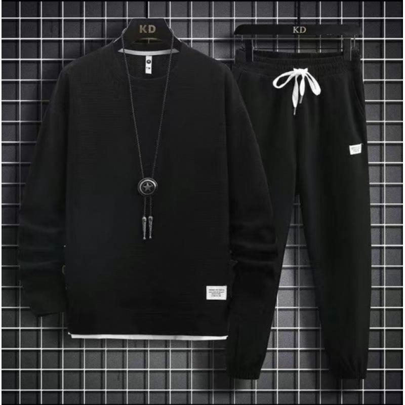 

Men s Plus Size Autumn Two-Piece Set: Sweatshirt and Sweatpants Sports Casual 5XL