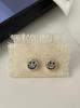 S925 Sterling Silver Smiley Face Stud Earrings - Cute, Exquisite, and Simple Design