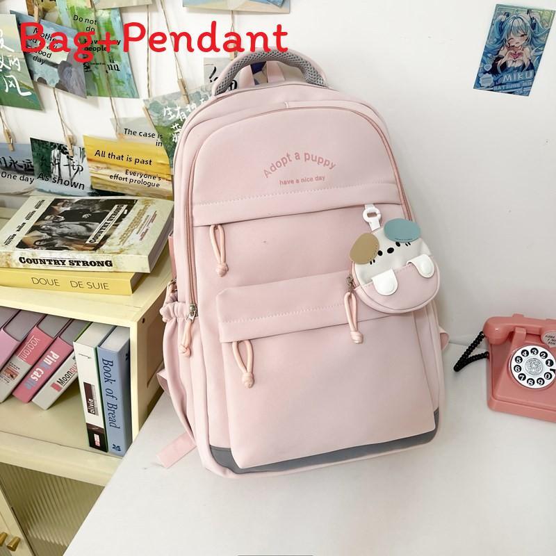 Unisex Casual Backpack With Waterresistant Twill Fabric For School And Travel