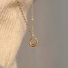 Exquisite Summer Gold Circle Necklace – Trendy, Non-Fading, High-End Design for Women