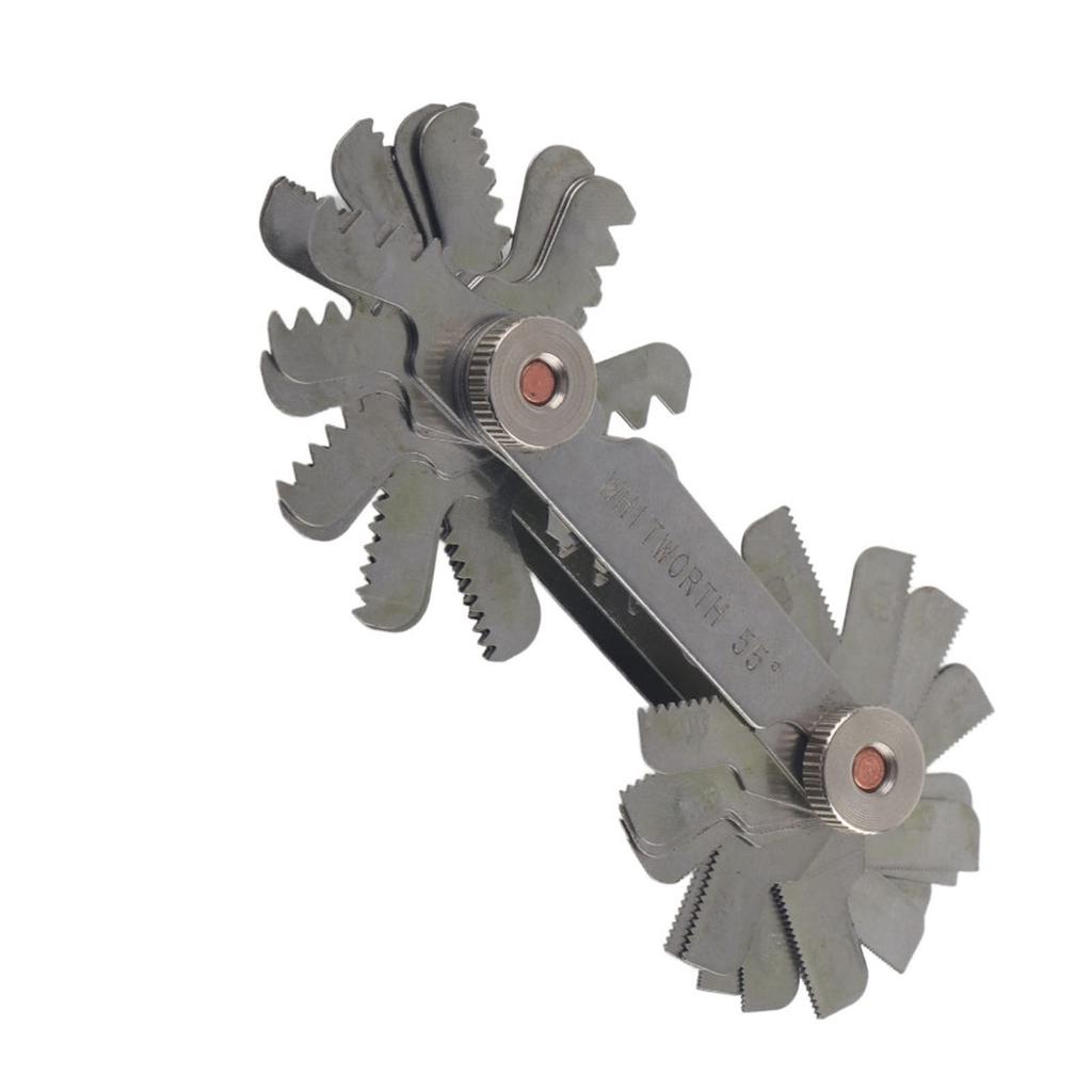 52Pcs Stainless Thread Plug Gage 60 and 55 Degree Screw Pitch Measuring Tool (Metric&Imper)
