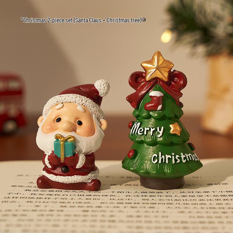 Santa Claus Christmas Gift Box: Tabletop Ornaments & Small Toys for Kids