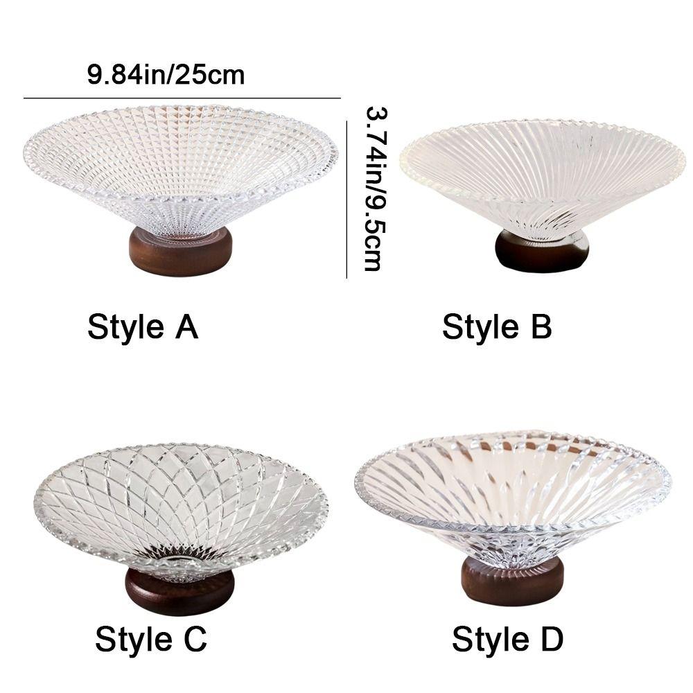 Large Capacity French Glass Berry Tray Decorative Dry Fruit Placed Tray  for Snacks Candy