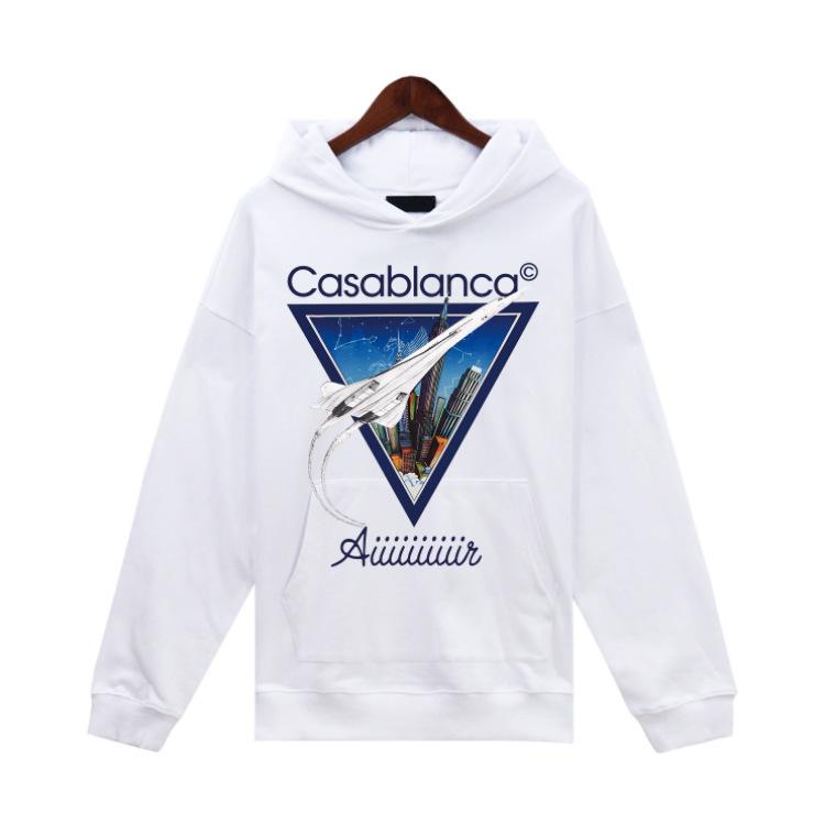 Unisex Trendy European & American Loopback Hooded Sweatshirts - Autumn/Winter, Featuring Loose Casablanca Style